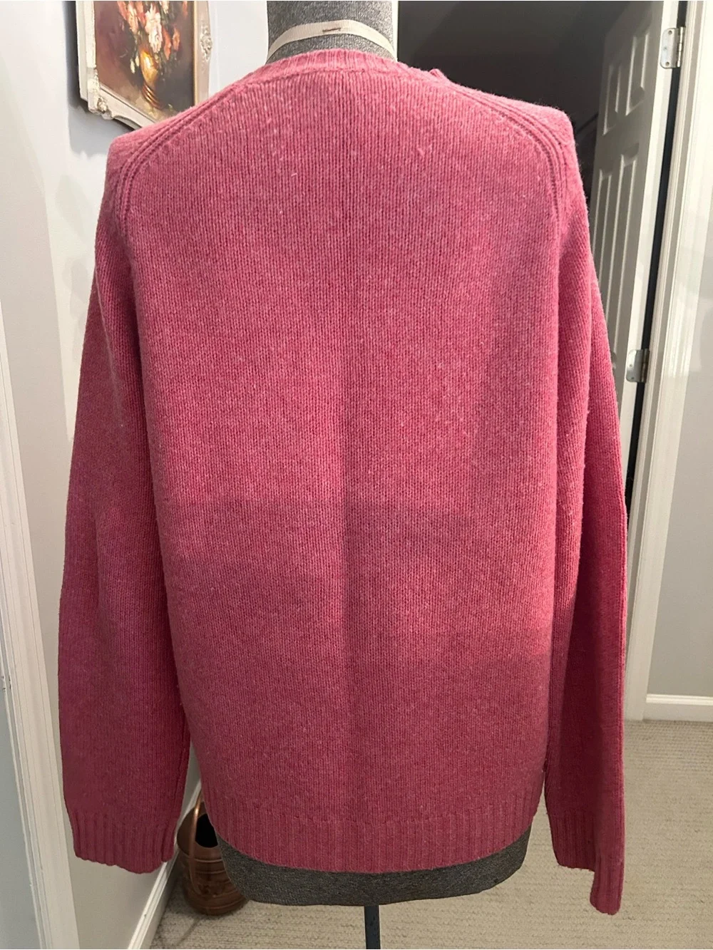 J. Crew Pink Lambswool Crewneck Sweater